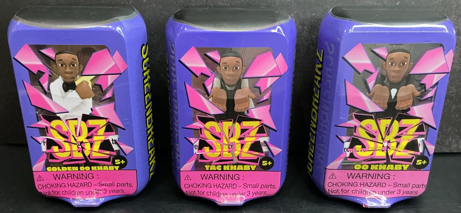 Lot Of 3 SBZ Screen Breakz Golden 00 Khaby Tac Khaby 00 Khaby Collectible Figure