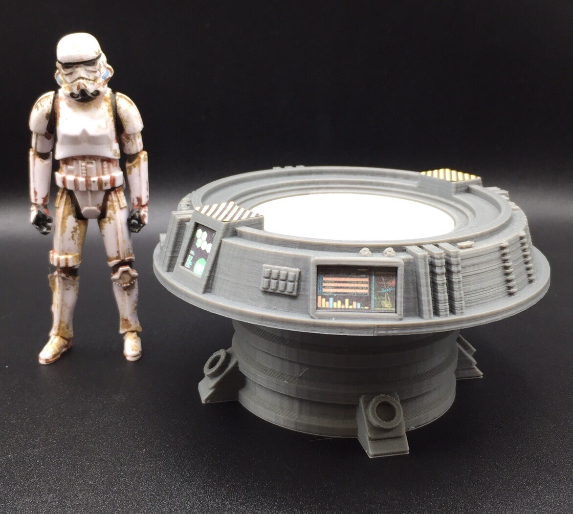 CUSTOM SCI FI HOLO TABLE for 3.75&Prime; figure diorama star wars GI JOE (C01)