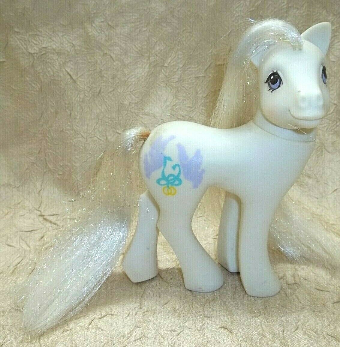 My Little Pony BRIDAL BEAUTY Wedding 1989 G1 Purple Doves White Glitter Hair