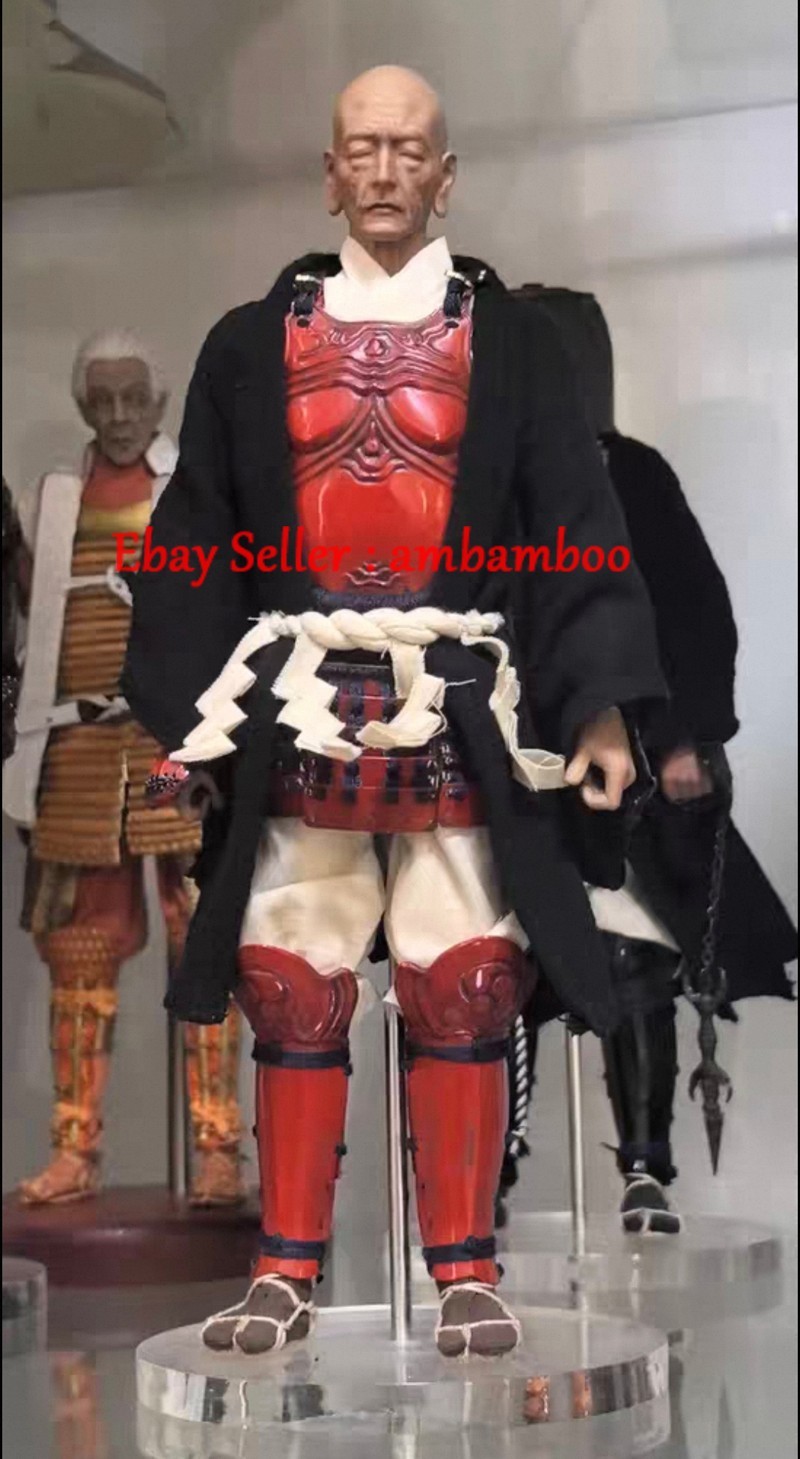 Used！Helio Studio 1/6 Japanese Samurai Monk Red Action Figures Model Collect