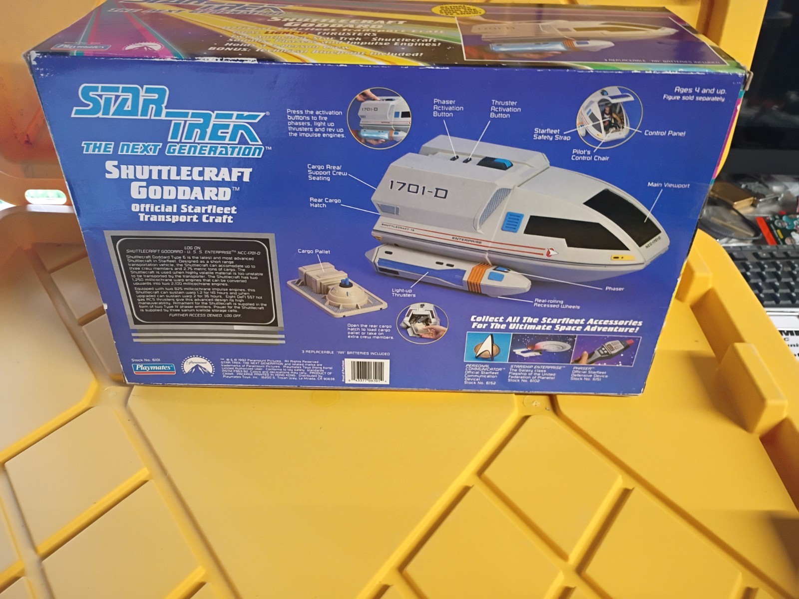 1992 Star Trek Next Generation Shuttlecraft Goddard Playmates #6101 New Sealed !