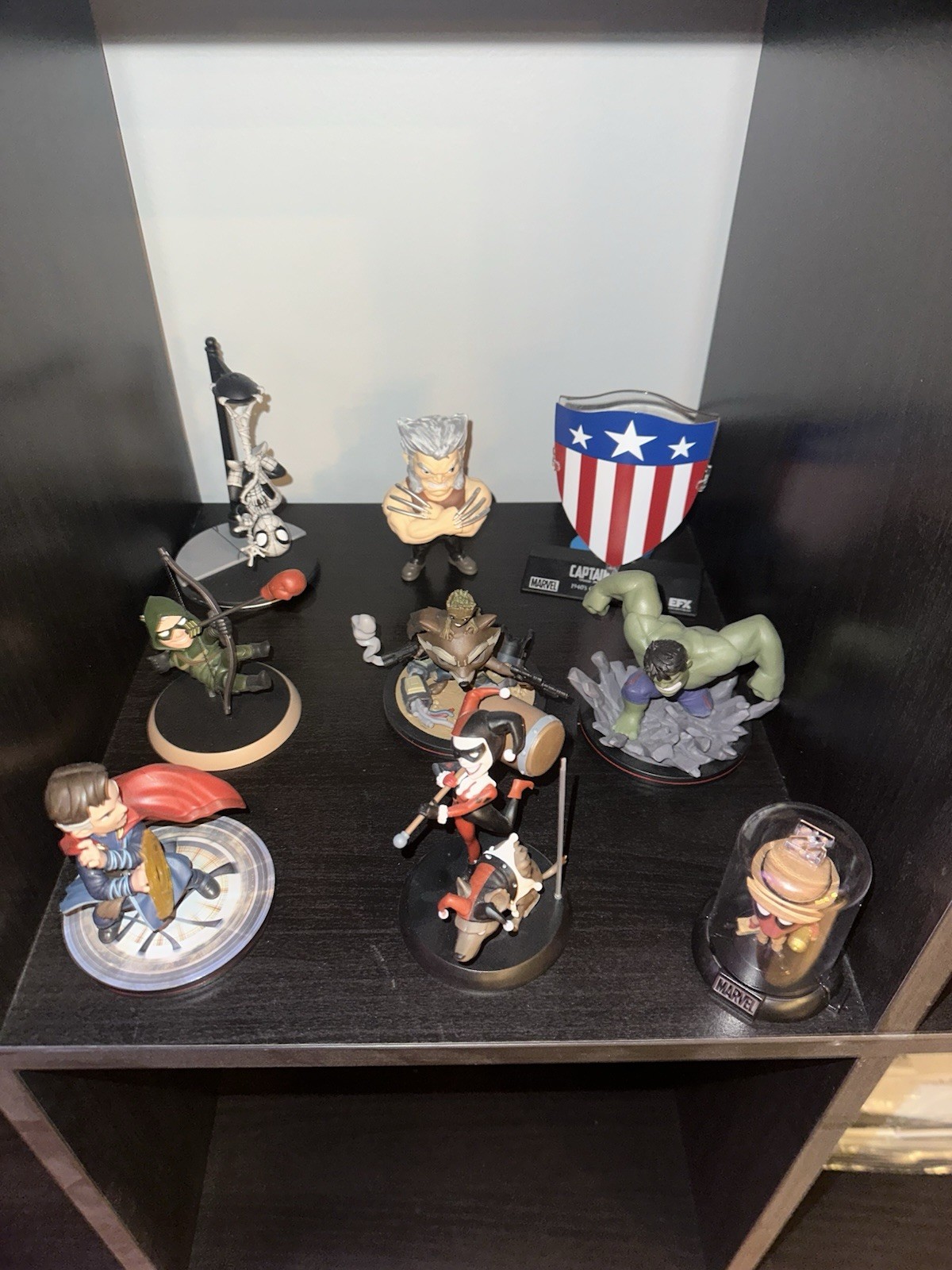 Marvel/DC Figure Lot – Wolverine, Hulk, Dr Strange, Harley Quinn, Deadpool, More