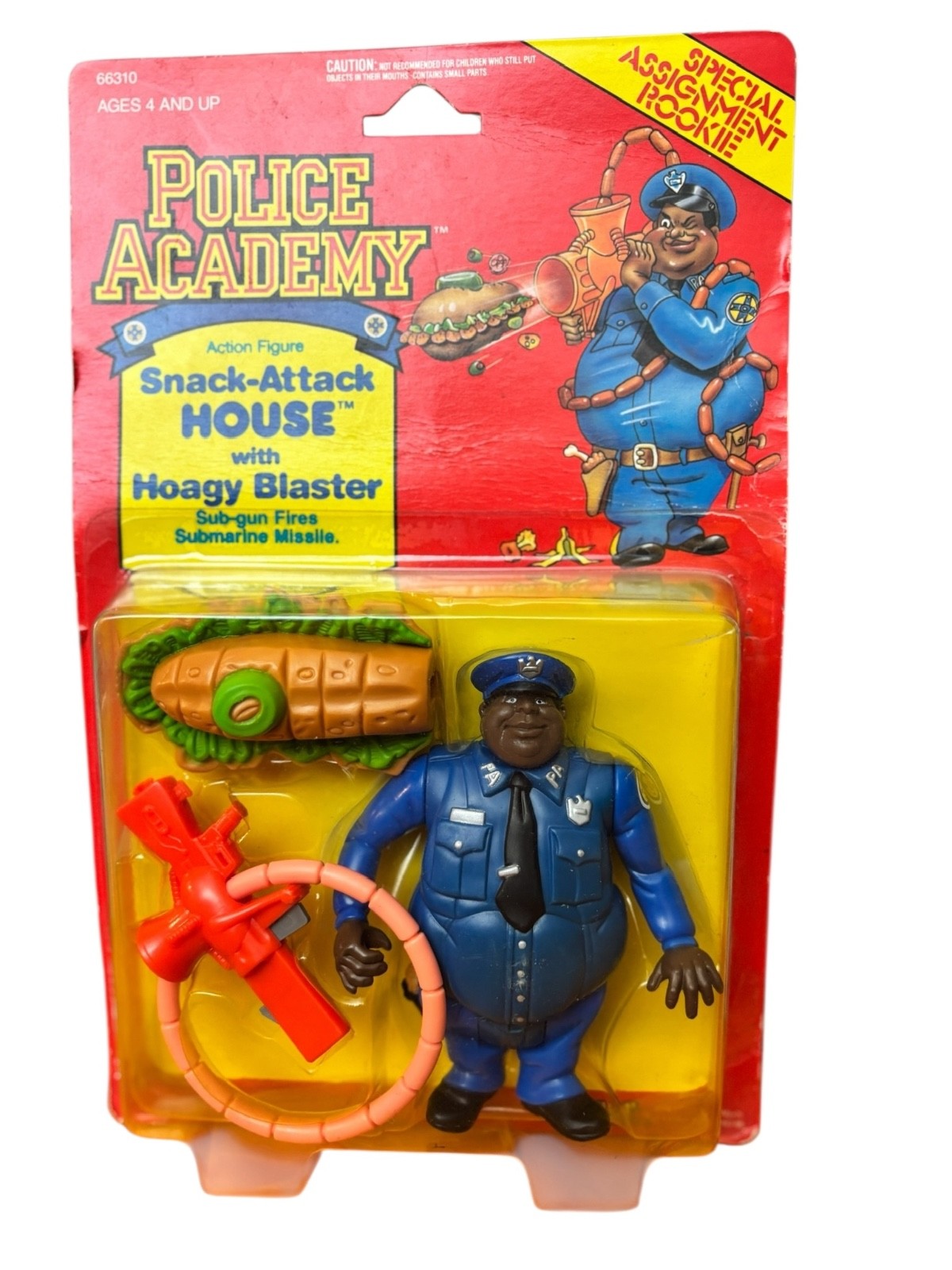 RARE Kenner 1989 Police Academy Snack Attack House action figure new sealed moc