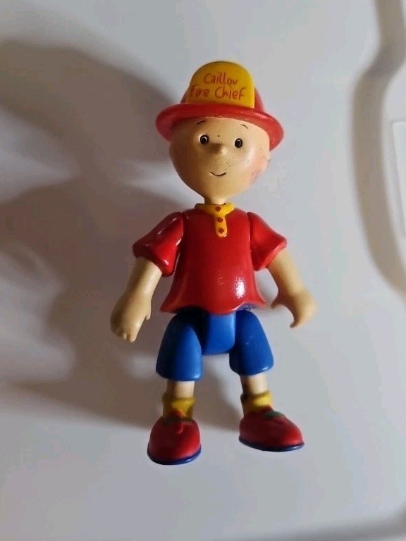 Caillou & Friends PBS Caillou Fire Chief Fully Poseable Figure 3.75”T 2002 Exc.