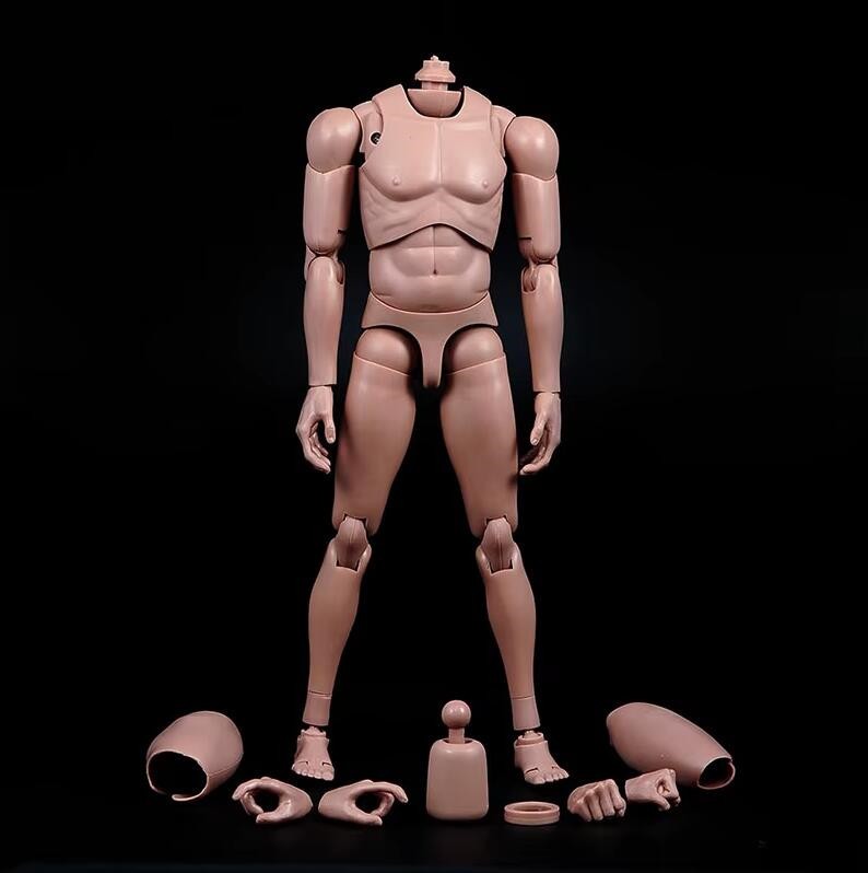 MX02-A 1/6 Male Body Europe Skin Flexible Joint with Neck For 12 » Head Sculpt