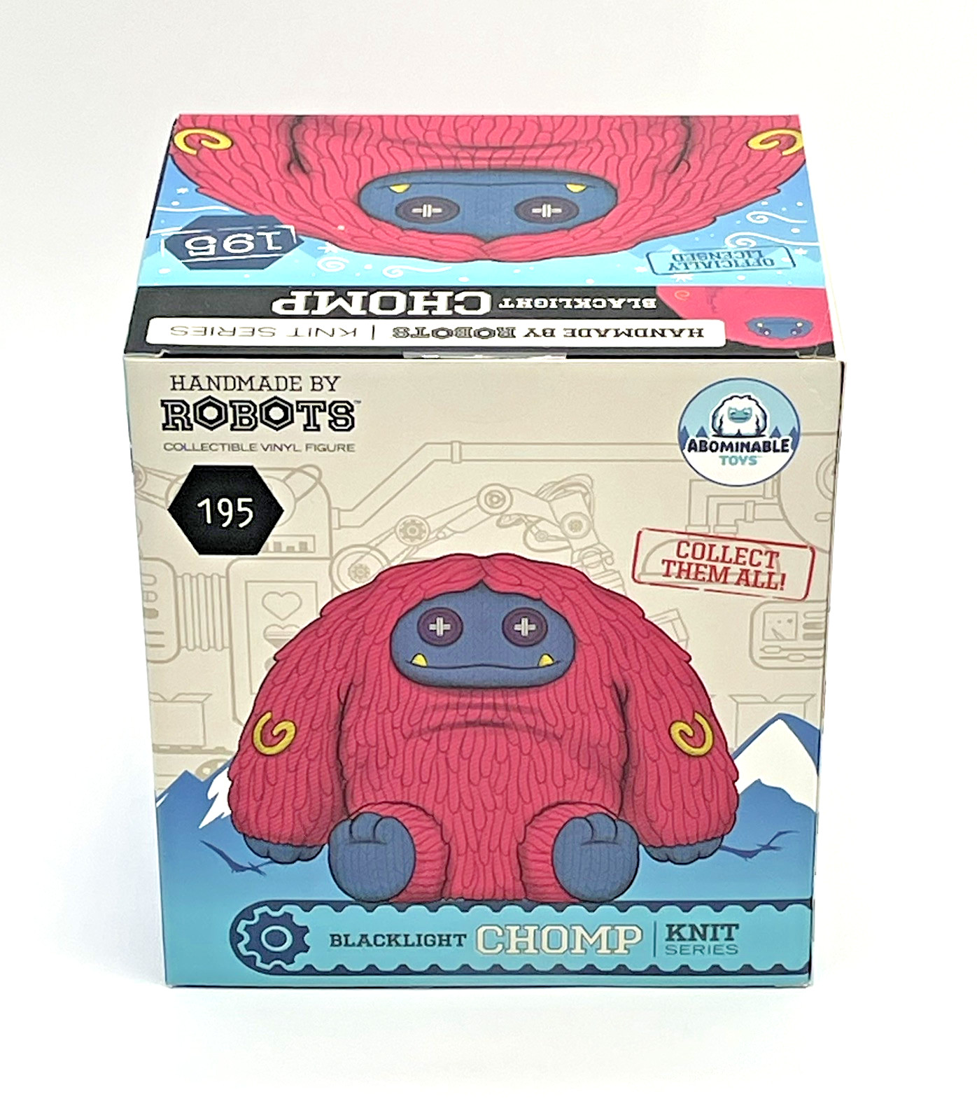 Handmade by Robots HMBR Black Light Abominable Toys Chomp LE 312 NIB
