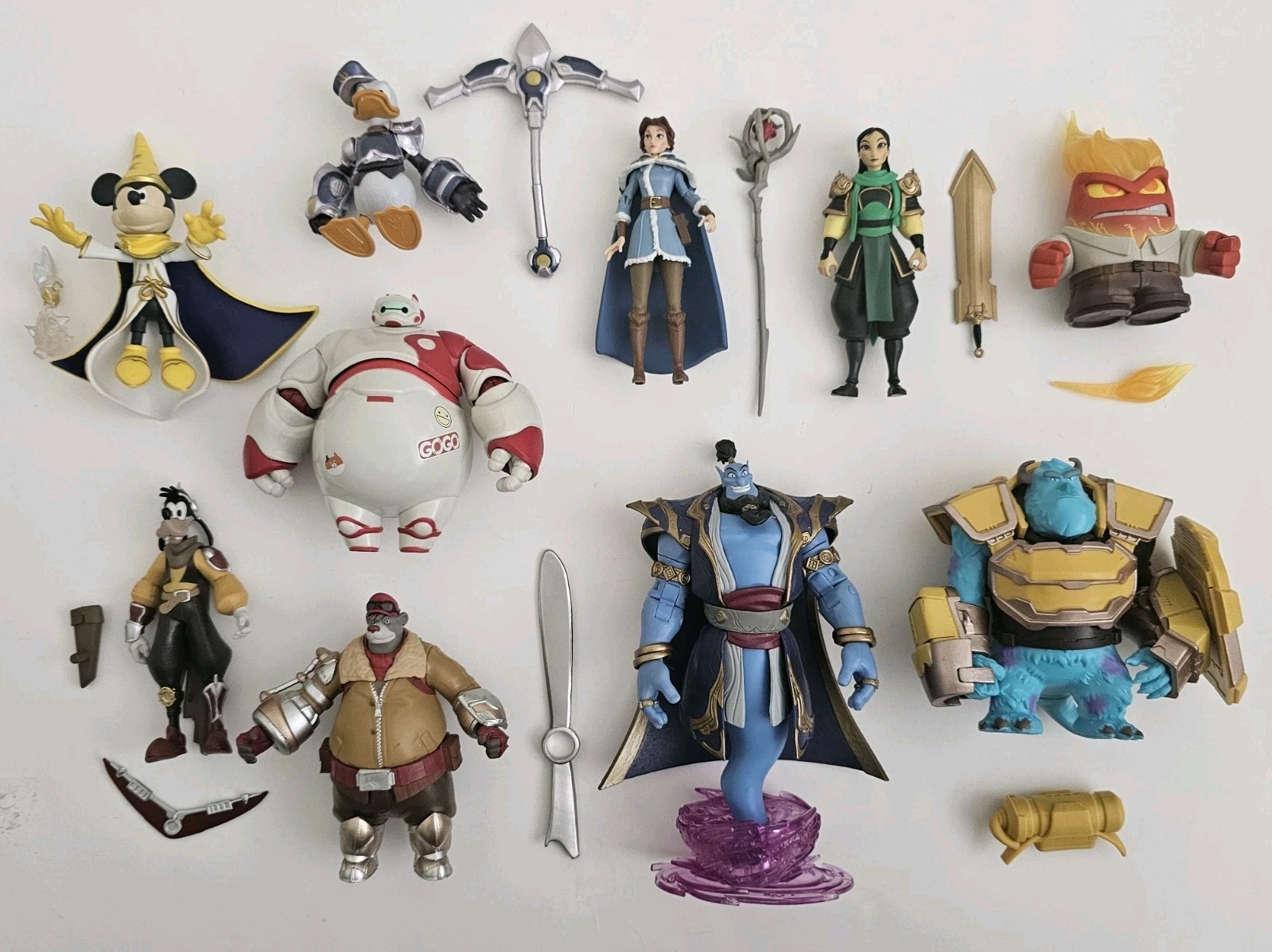 Loose lot of 10 Mcfarlane Disney Mirrorverse figures Mickey Donald Goofy Mulan