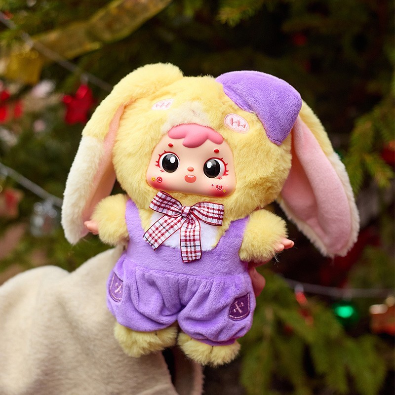 9&Prime; Large Blind Box Plush Doll Keychain US STOCK Animal Figure Overalls Toy Gift