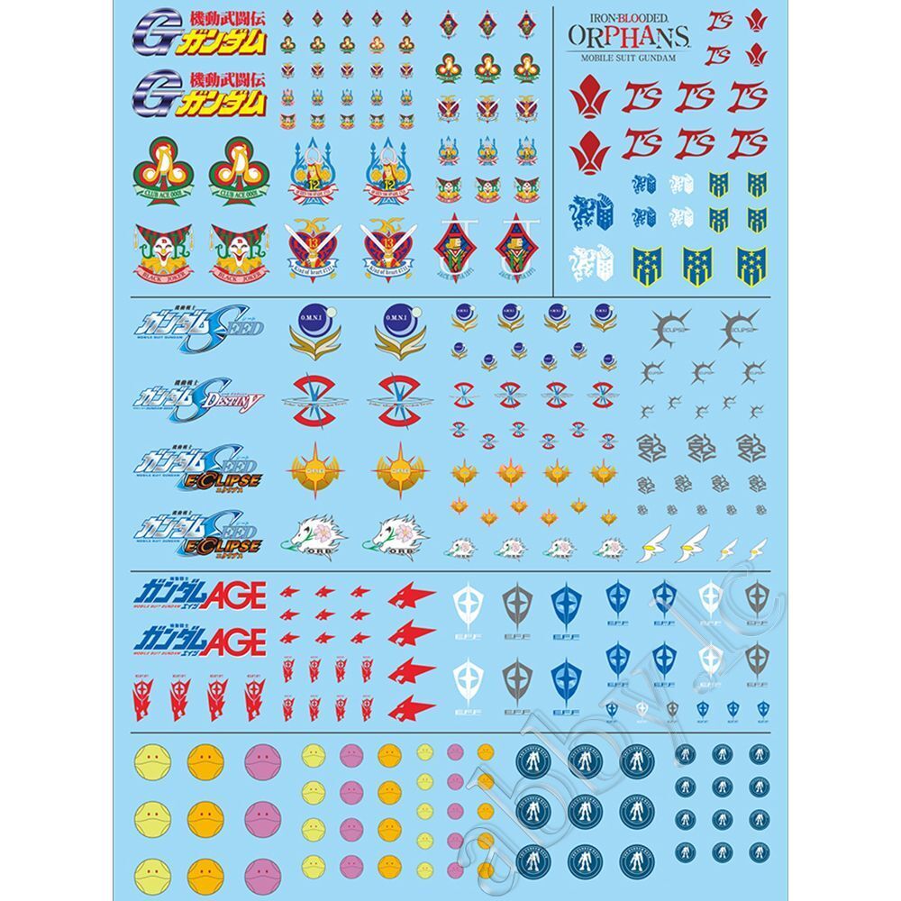 Emblem Decal for RG HG 1/144 Destiny Eclipse AGE Iron-blooded Orphans Base Limit