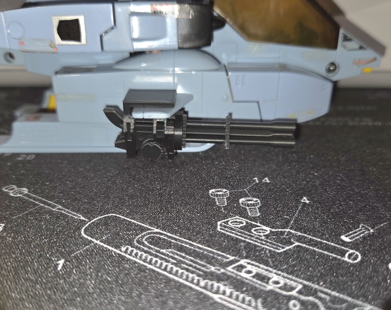 3D Printed Transformers G1 Whirl Shell Cannon Black PLA +