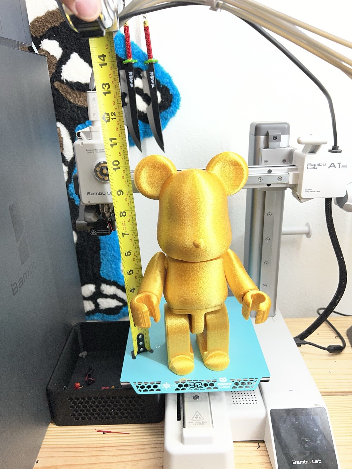 Bearbrick Textured Skin Fully 3d Printed 10.5 In Made To Order Multiple Colors