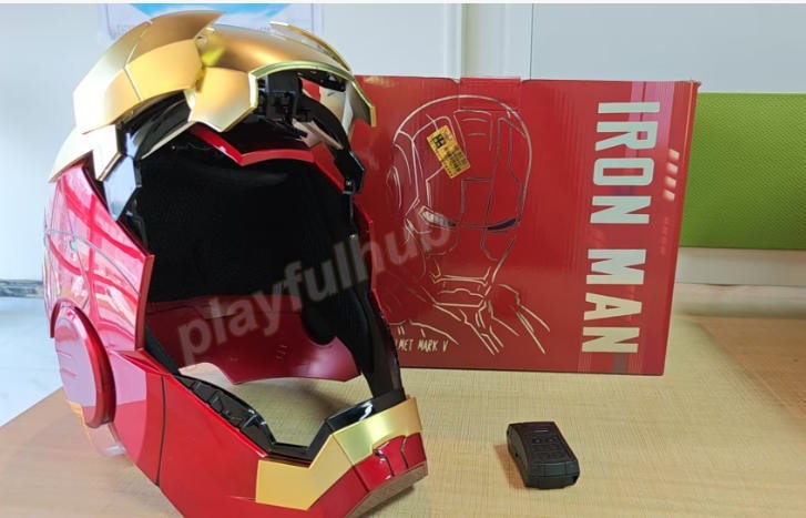 AutoKing Iron Man MK5 Helmet Mask Jarvis Voice-control Open-close Light-up Mask