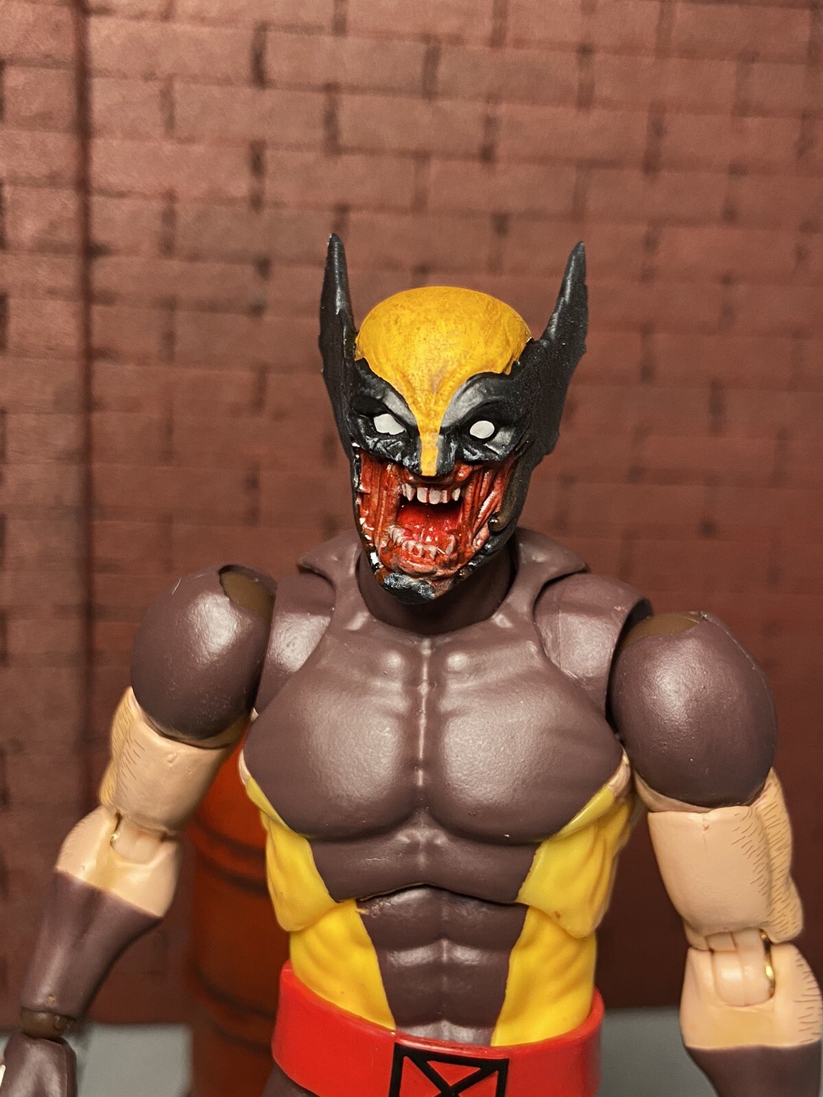 Zombie Wolverine Painted Head Sculpt Fit for 6 » ML Mafex CT Action Figure 1/12