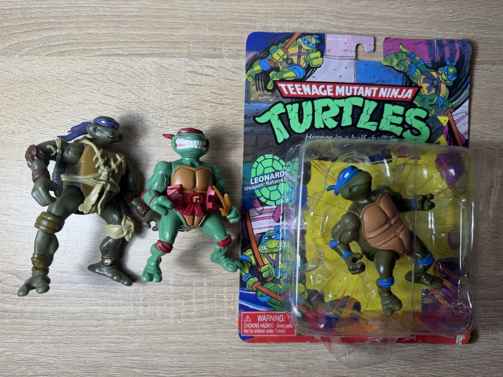 Teenage Mutant Ninja Turtles Action Figure TMNT 3 Lot Leo Raph Don 2000s 2020s