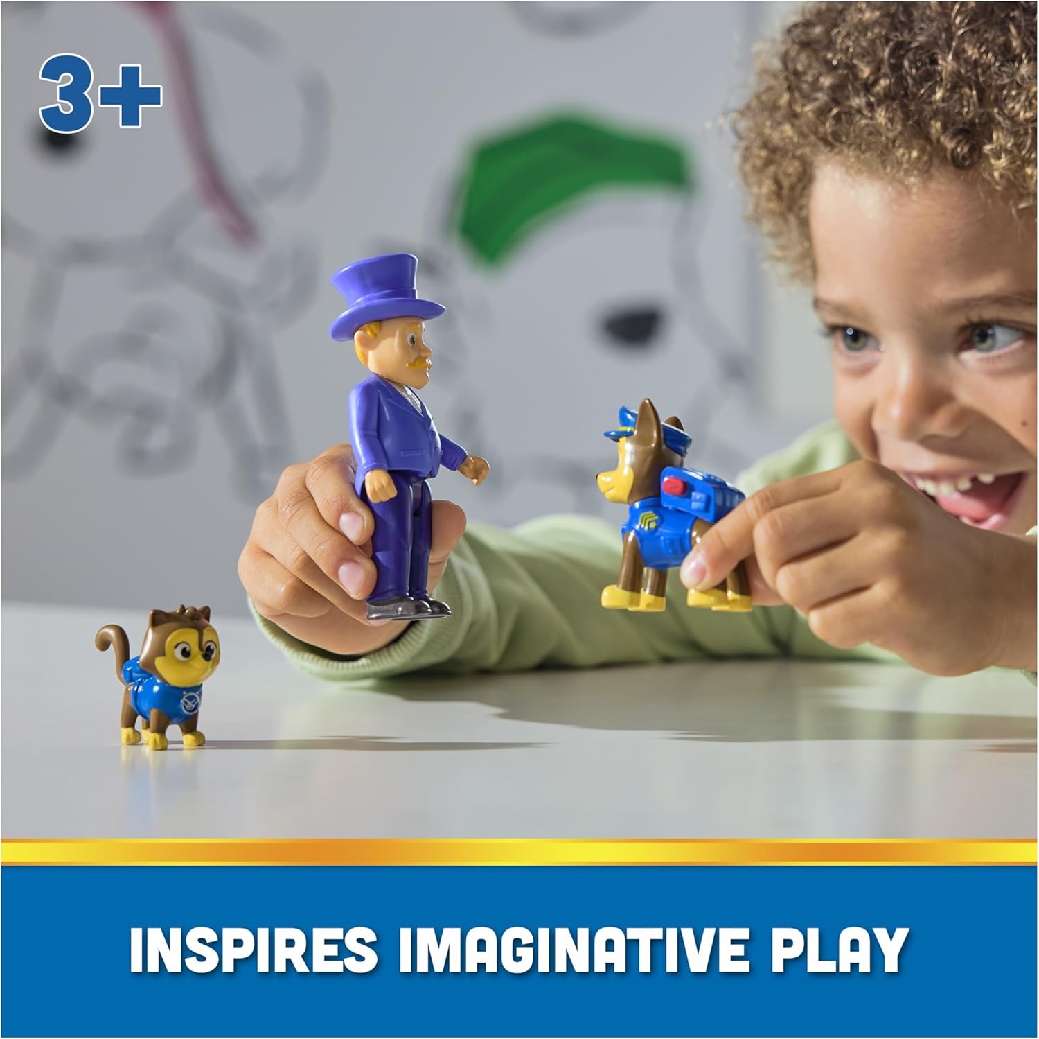 Chase & Humdinger Figures Set, Kids Toys for Boys and Girls Ages 3 an
