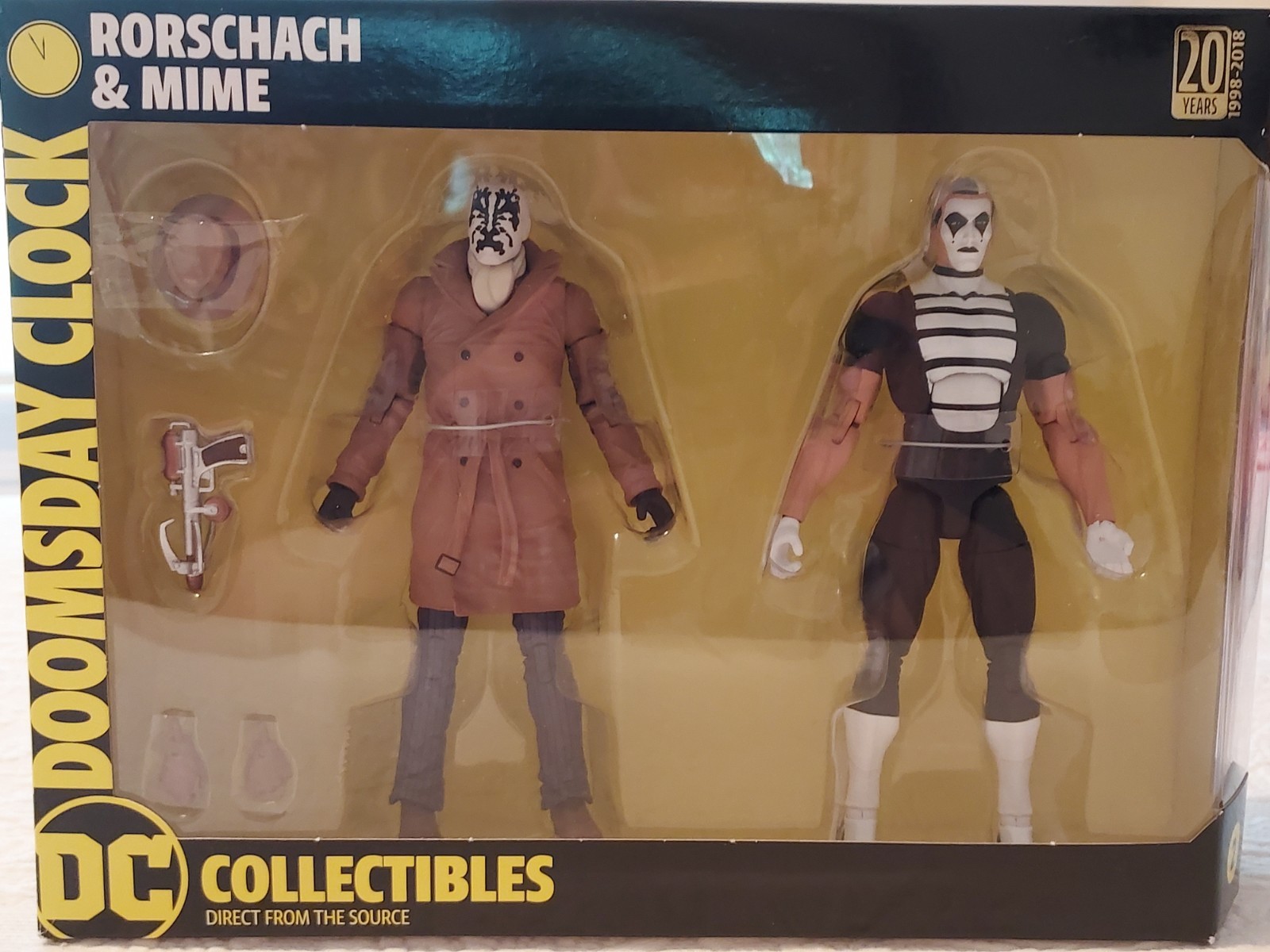 DC Collectibles Doomsday Clock Rorschach & Mime Figures