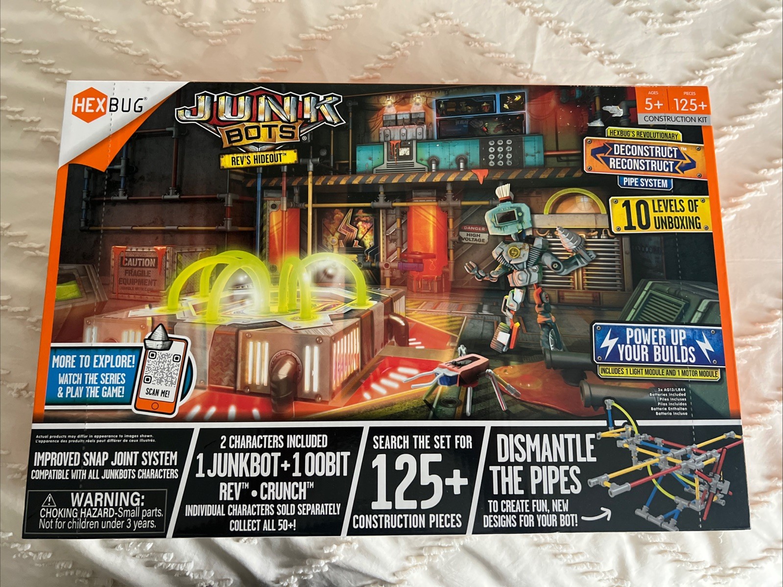 HEXBUG « JUNK BOTS REV&rsquo;S HIDEOUT » 125+ CONSTRUCTION PIECES – NEW