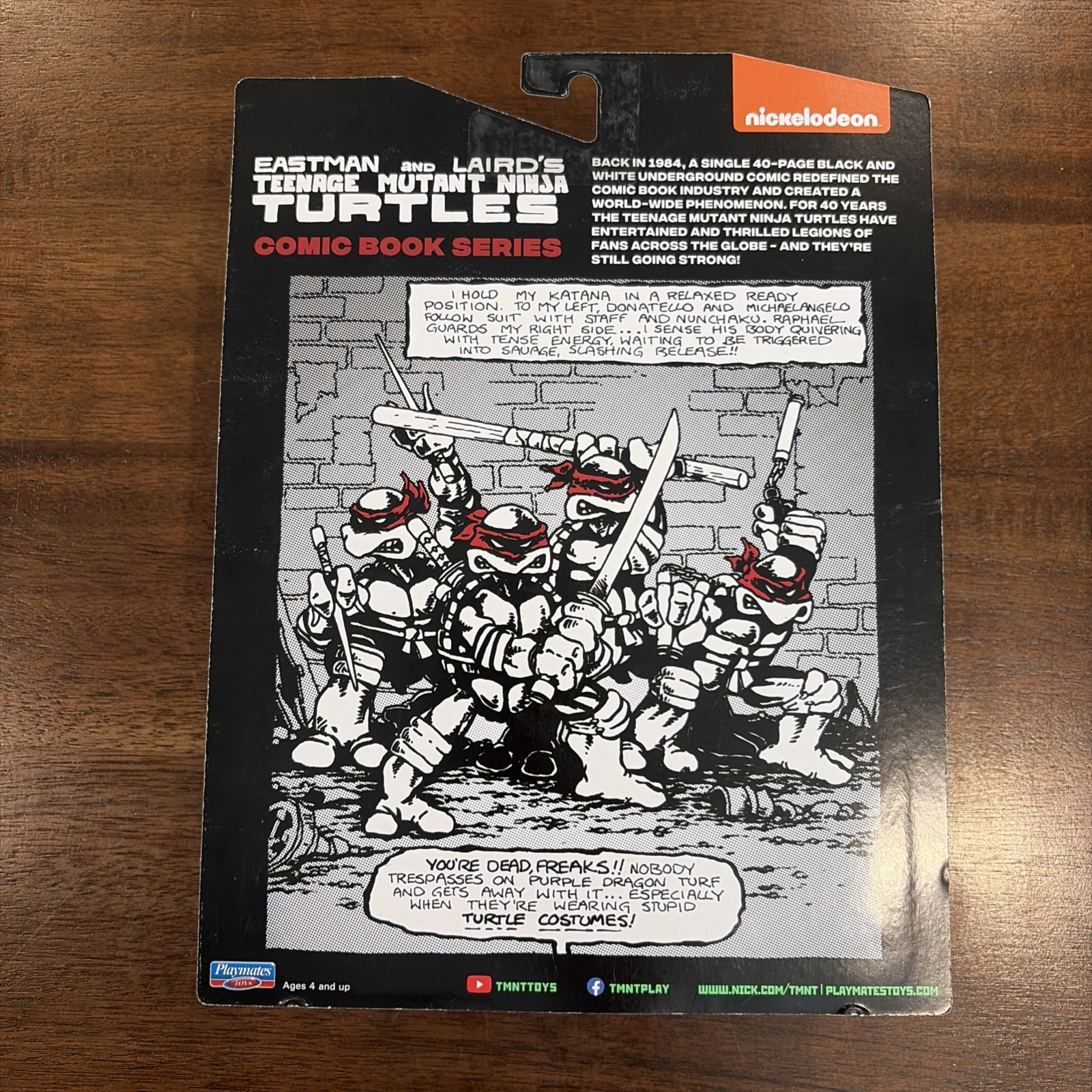 TMNT Ninja Turtles Michelangelo Black & White Comic Book Series Playmates (2024)
