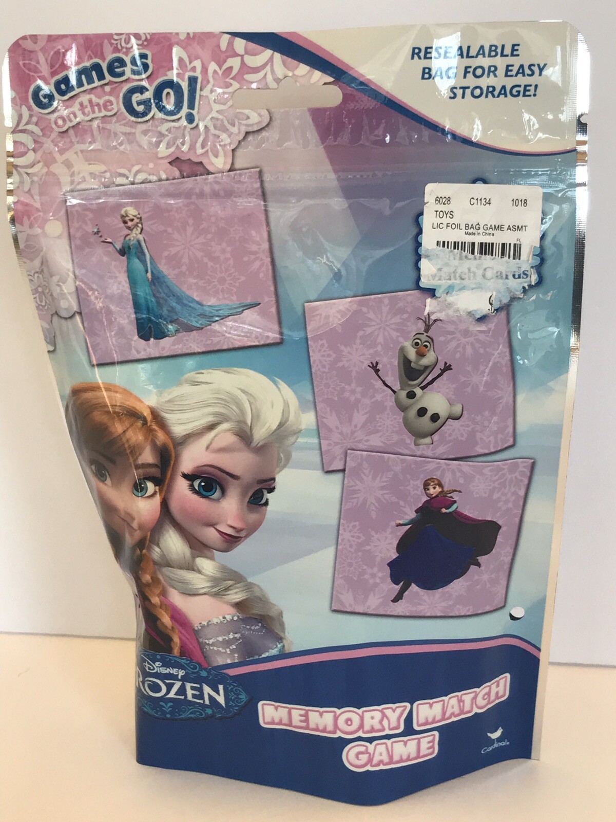 New Disney Frozen Memory Matching card Game 54 Cards In Resealable Bag. New