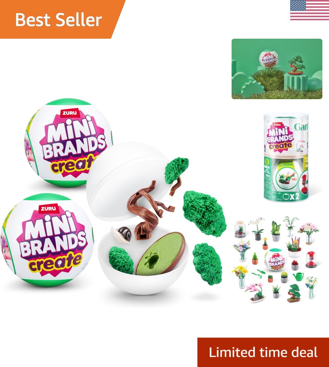 Create Garden Capsule 2 Pack – Mini Botanical Collectibles for DIY Garden Fun