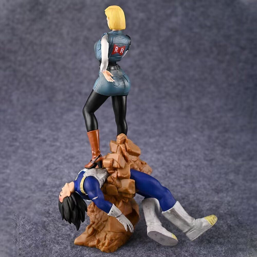 Dragon Ball Z Android 18 Vs Vegeta Anime Figure Gk Statue Model Pvc Doll Toys