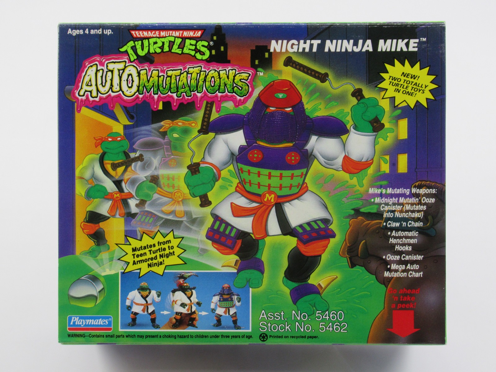 Teenage Mutant Ninja Turtles Night Ninja Mike Automutations 4.5&Prime; Figure TMNT