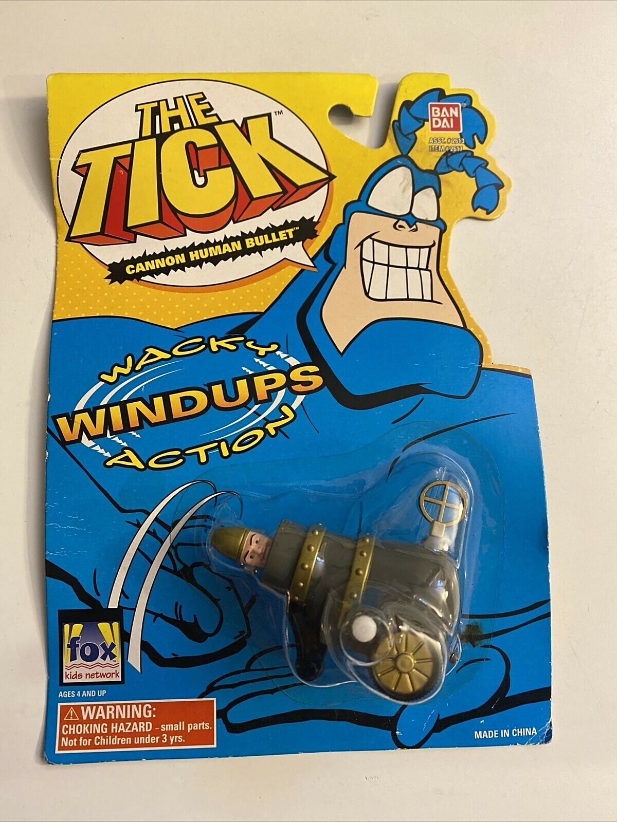 The Tick Wacky Windups Action Cannon Human Bullet 1995 Bandai Sealed New