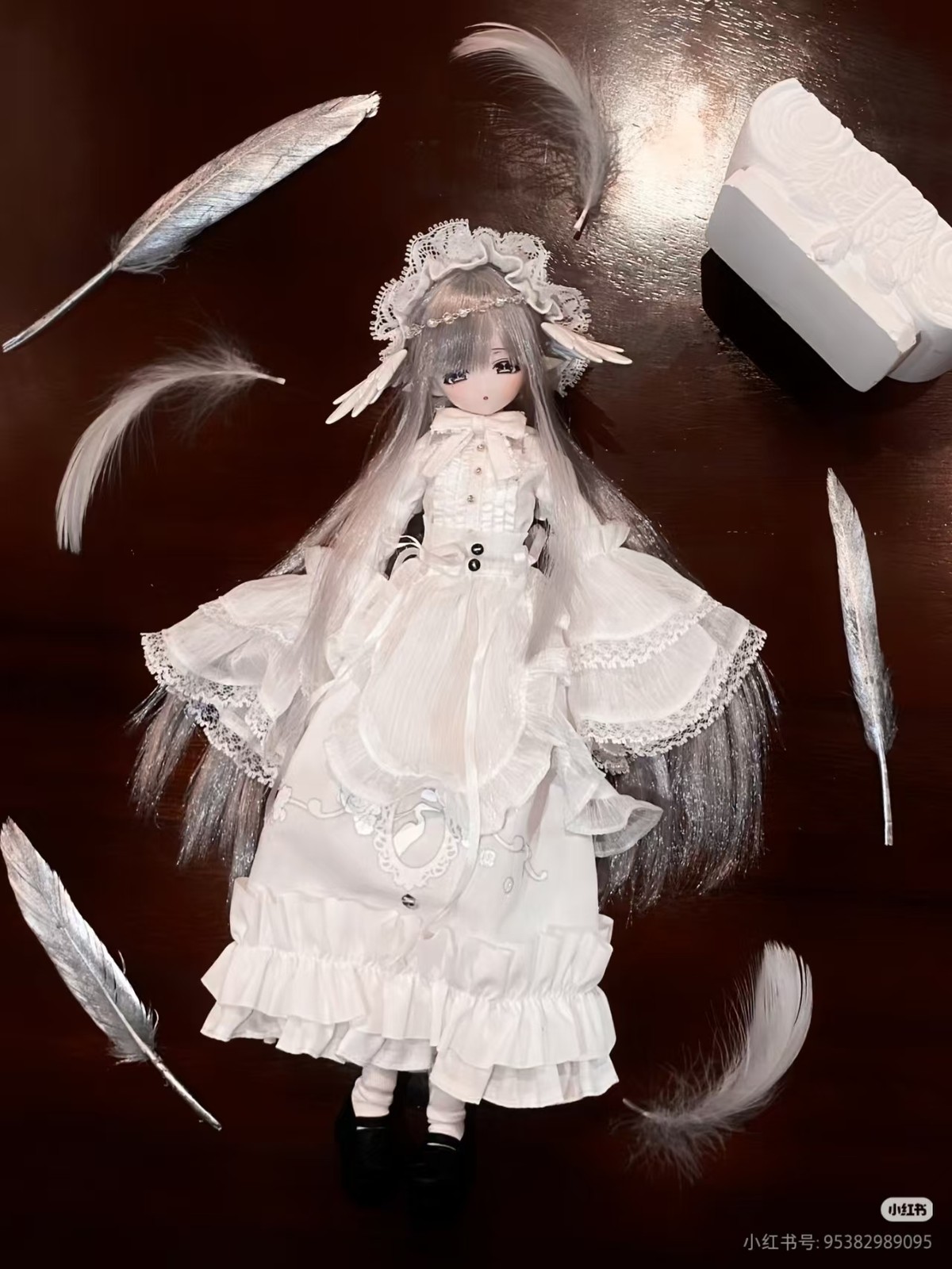 Come4Free Egret Aoerxiya Feather Fog Poem 22cm/8.6In Bjd Action Figure Gift