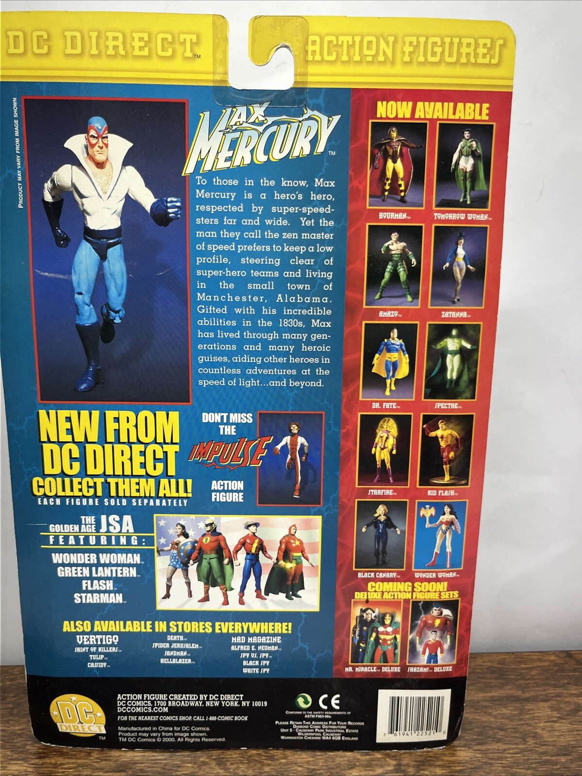 NEW 2000 DC Direct 6” Max Mercury Poseable Action Figure, Sealed The Flash