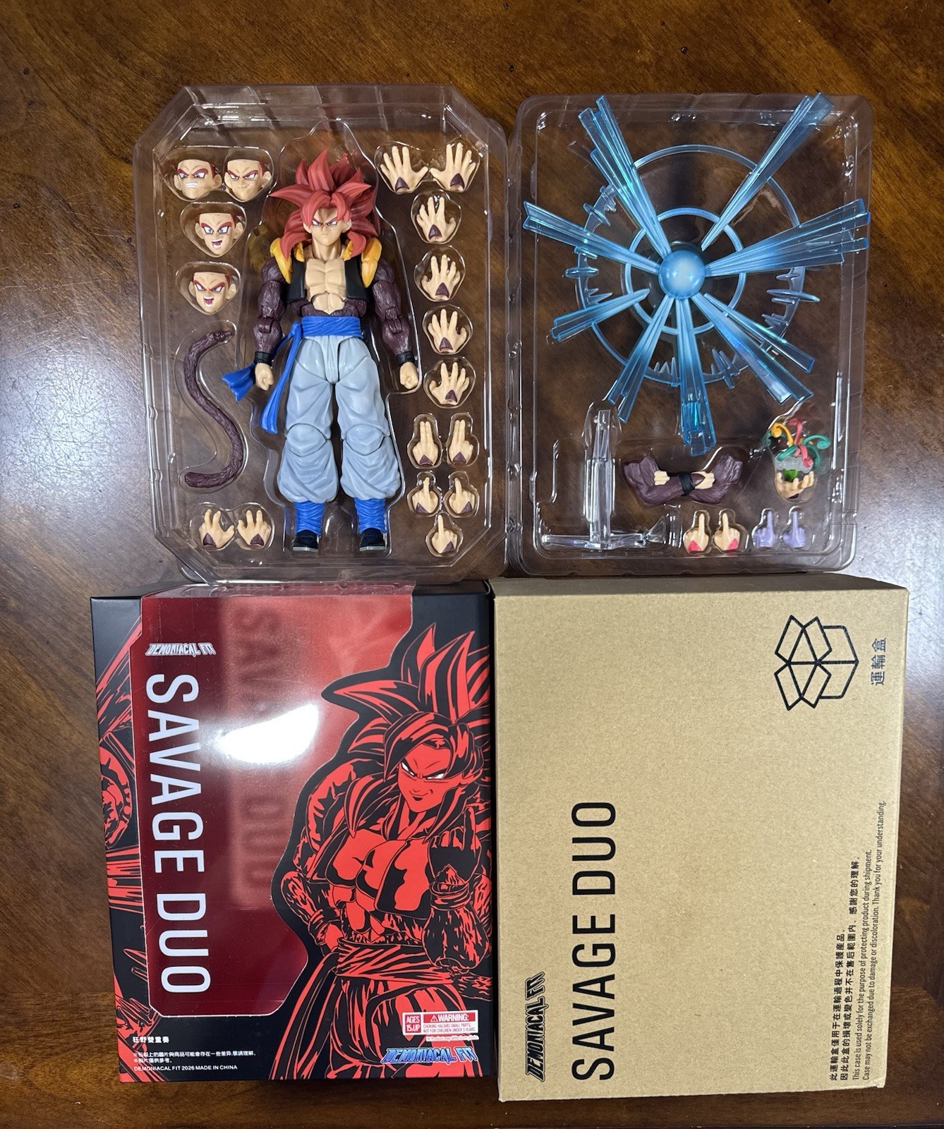 SH Figuarts Dragon Ball Z Demoniacal Fit Gogeta Super Saiyan 4 Savage Duo *NEW*