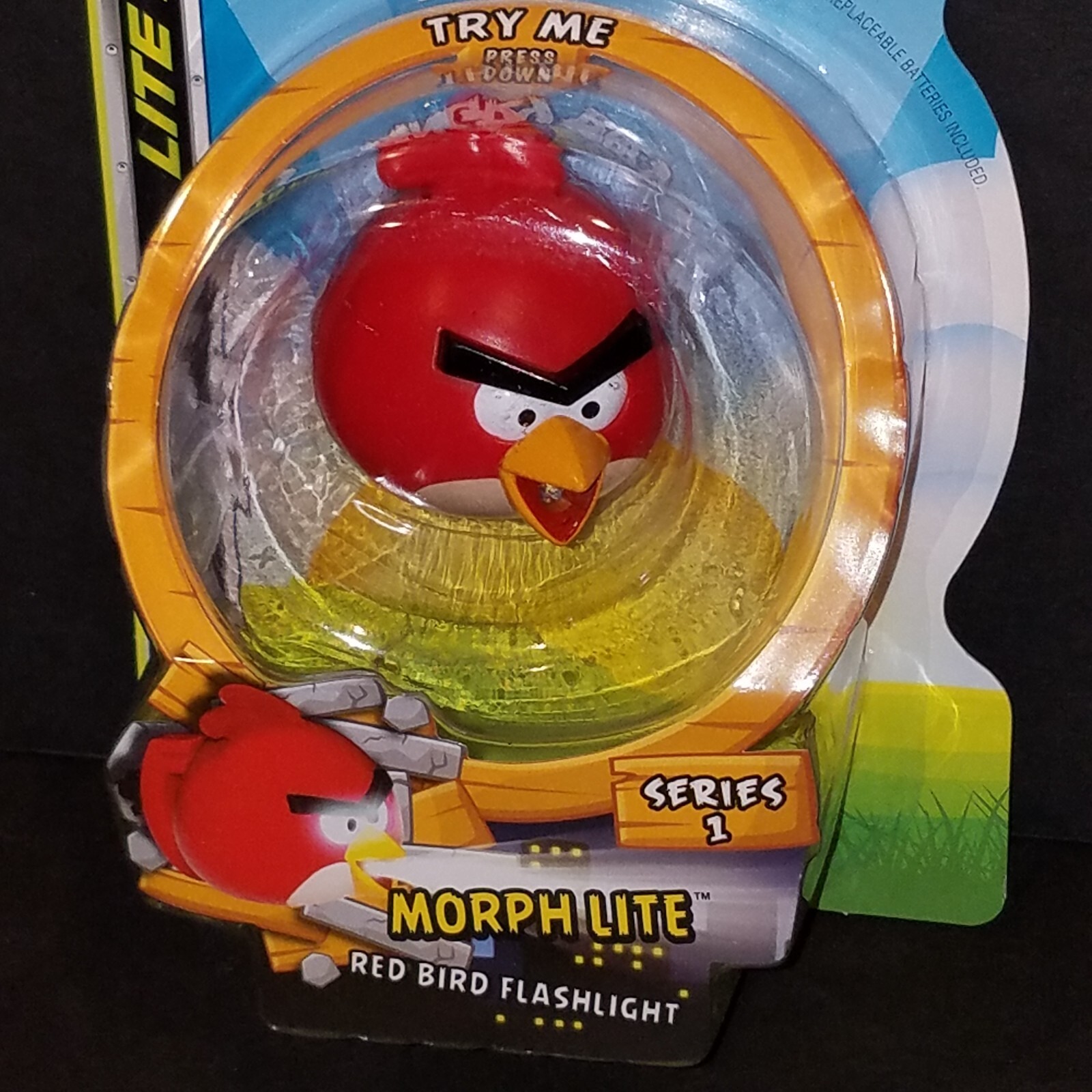 Angry Birds Morph Lite Flashlight 3 Figure Set Lite Force Red Black Yellow Bird