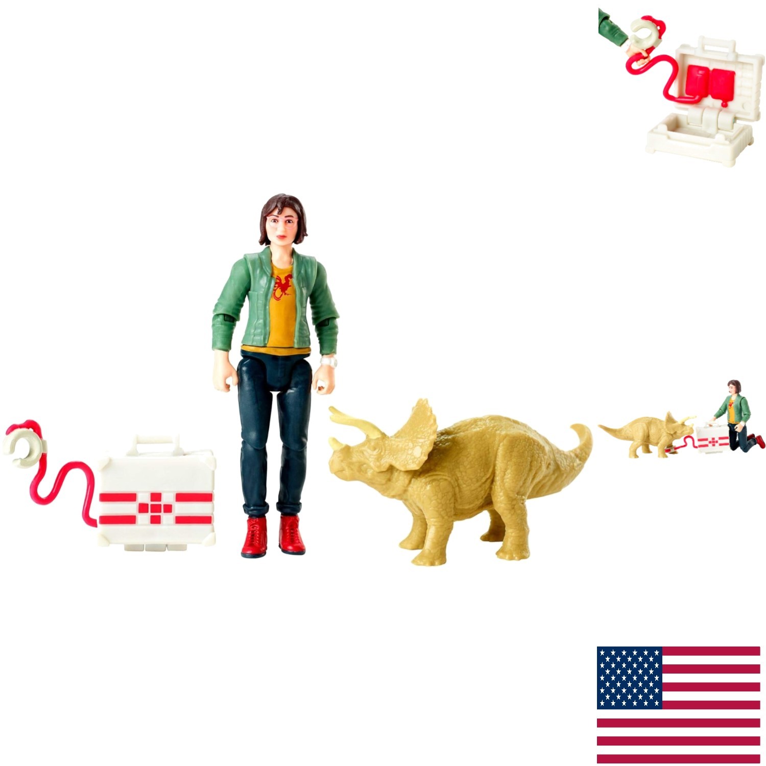 Adventure Awaits with Zia & Triceratops – 3.75 Inch Dinosaur Action Figure