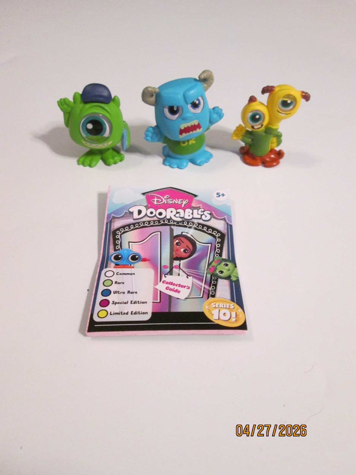 Set of 3 – Disney Doorables Series 10 – Monsters University – Sulley, Mike