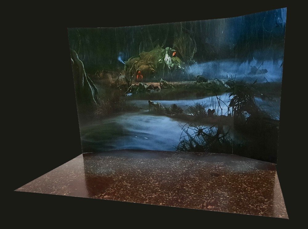 Dagobah Yoda&rsquo;s Hut Custom Diorama Backdrop Star Wars TVC TBS Hasbro Kenner