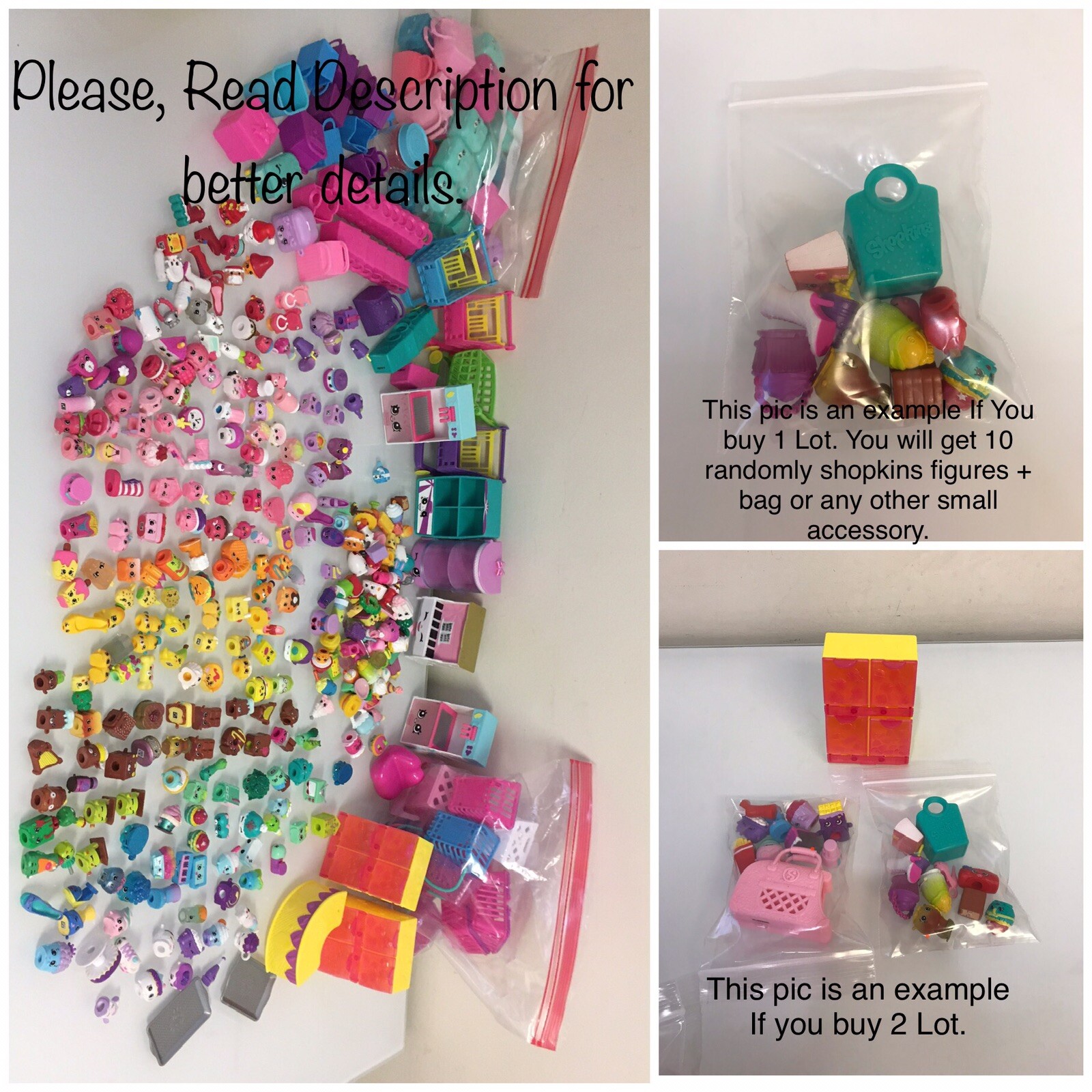 10 (TEN) Shopkins Random Figures Lot – Different Seasons + Bonus READ DESC!