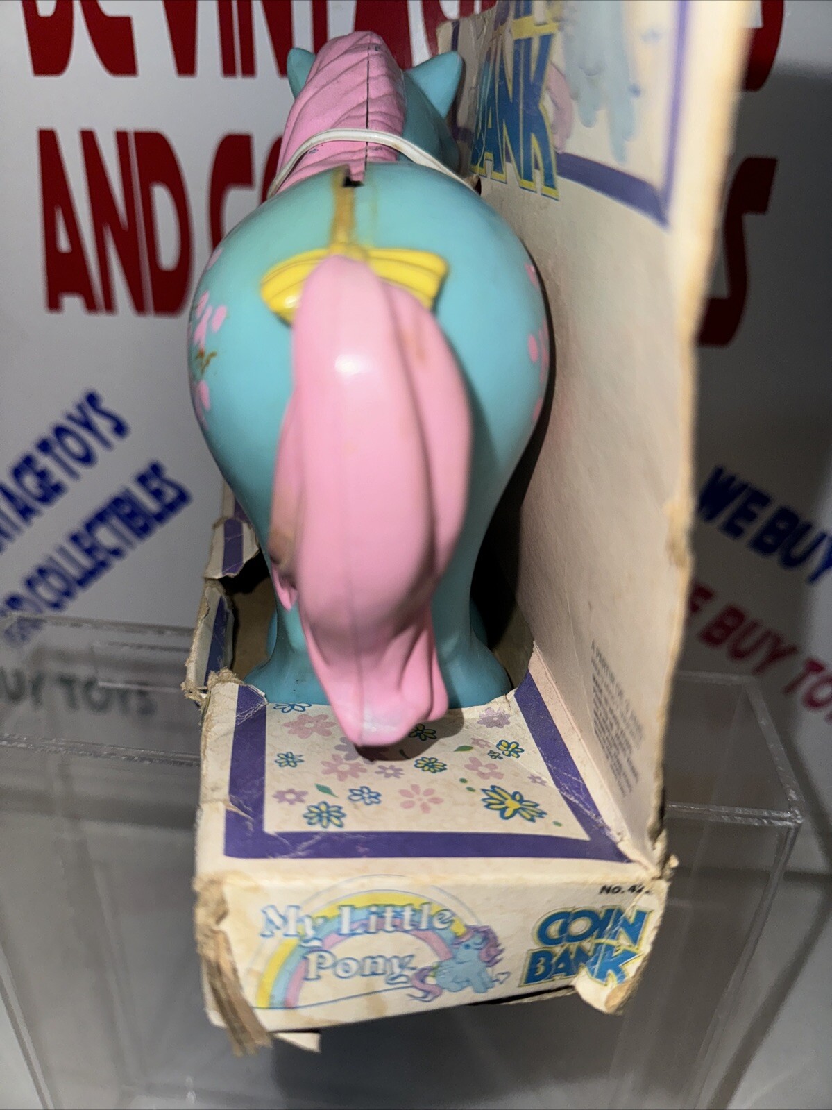 Vintage G1 My Little Pony – Coin Bank – HG Toys In Box Rough Shape But Rare &rsquo;84
