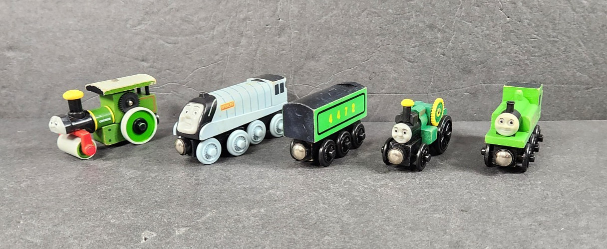 Vintage Thomas The Train Wooden Cars Lot George, Spencer, Trevor, Oliver