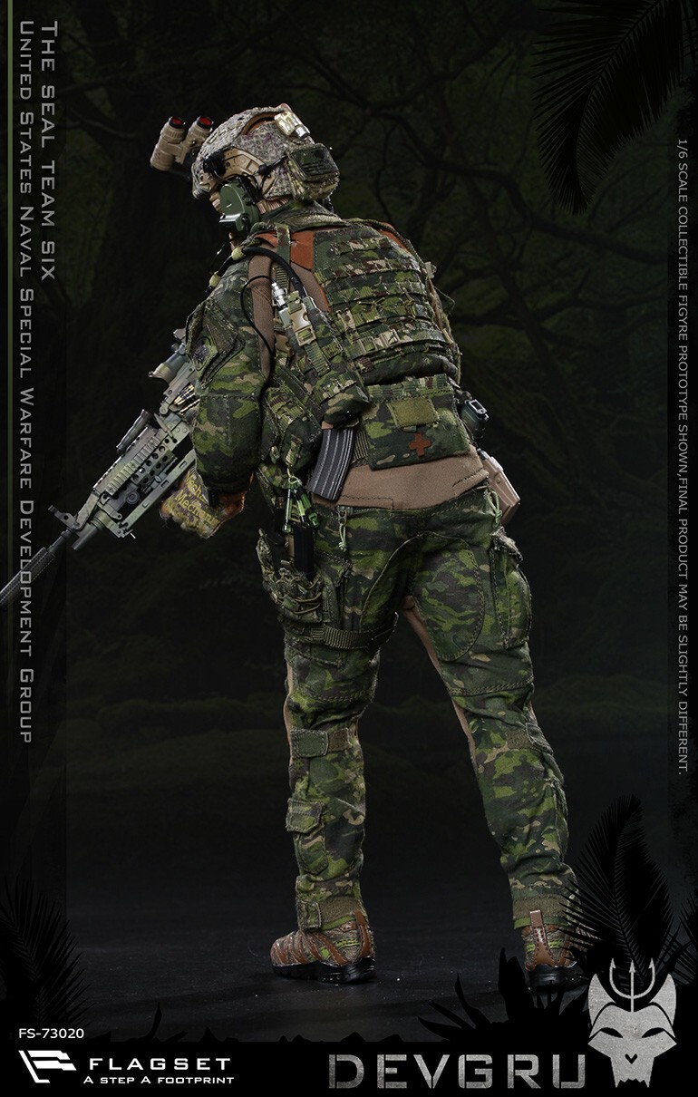 1:6 Flagset DEVGRU Jungle Dagger Multicam Tropic Camo Pistol Ammo Mag Pouch