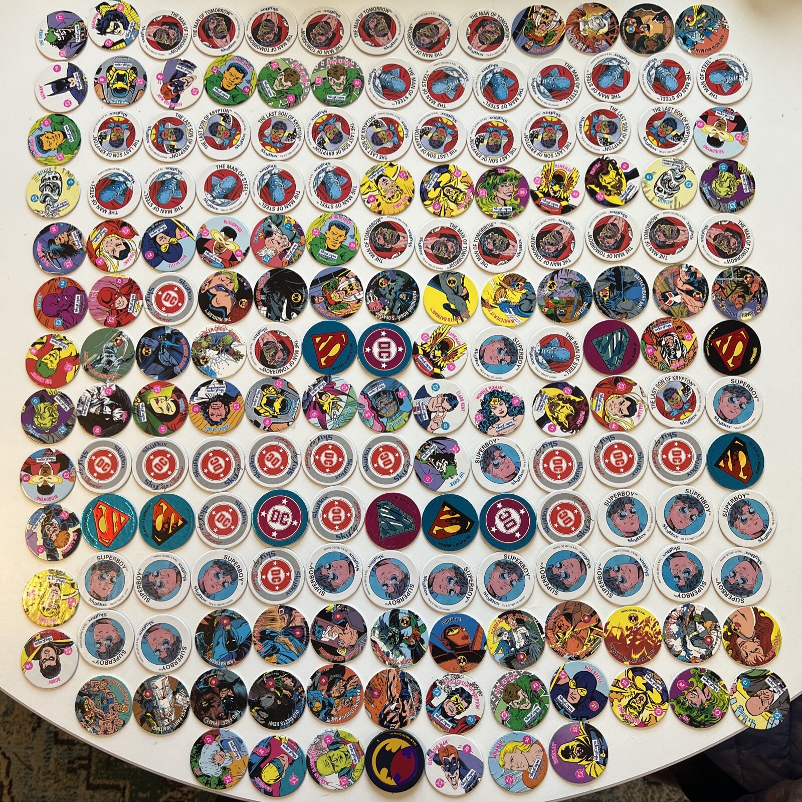 HUGE DC Comics POGS Milk Caps Lot Superman Batman Shazam Green Lantern Joker