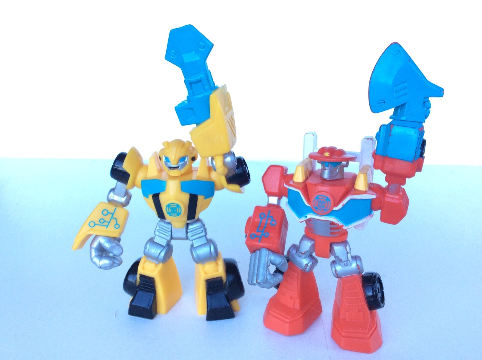 TRANSFORMERS RESCUE BOTS ENERGIZE BUMBLEBEE & HEATWAVE. Playskool Heroes.