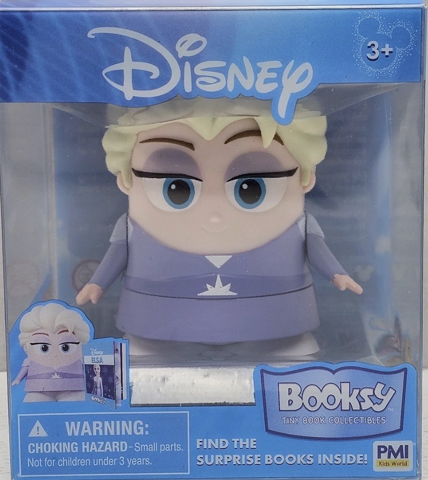 Disney Booksy Elsa Tiny Book Collectibles Figure PMI Kids World PVC Poseable Toy
