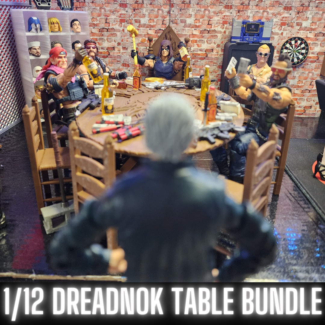 DREADNOK TABLE BUNDLE, For 1/12 Scale Figures, Zartan Throne, Gi Joe Classified