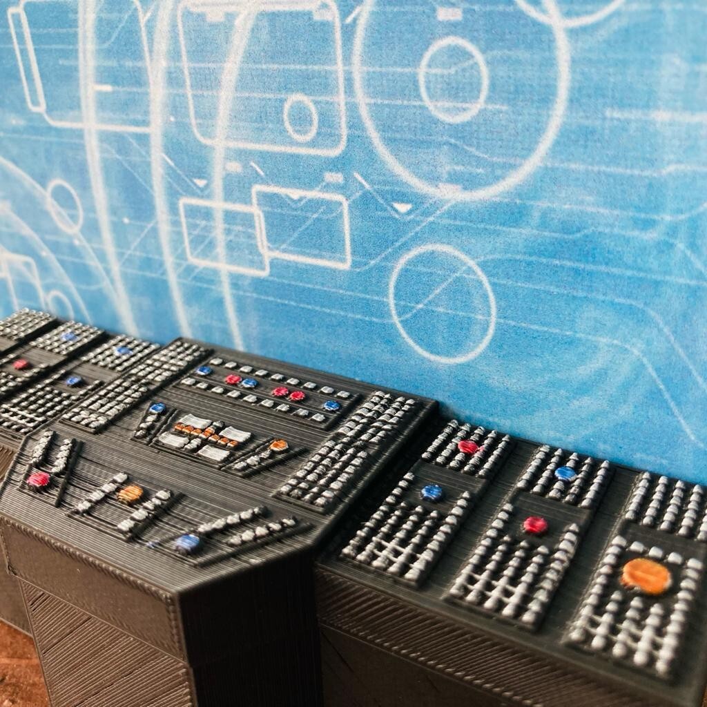 Custom Sci-Fi Tactical Screen / Computer for 3.75 IN (1:18) Figure Diorama