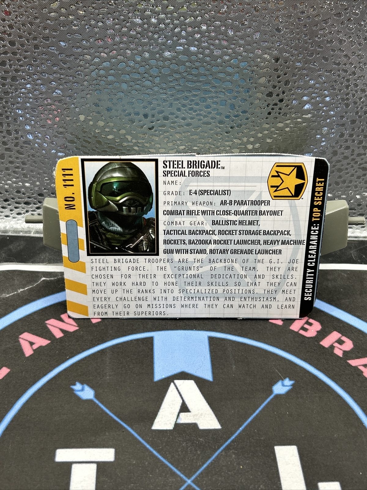 GI Joe. 2011. Steel Brigade. File Card No. 1111