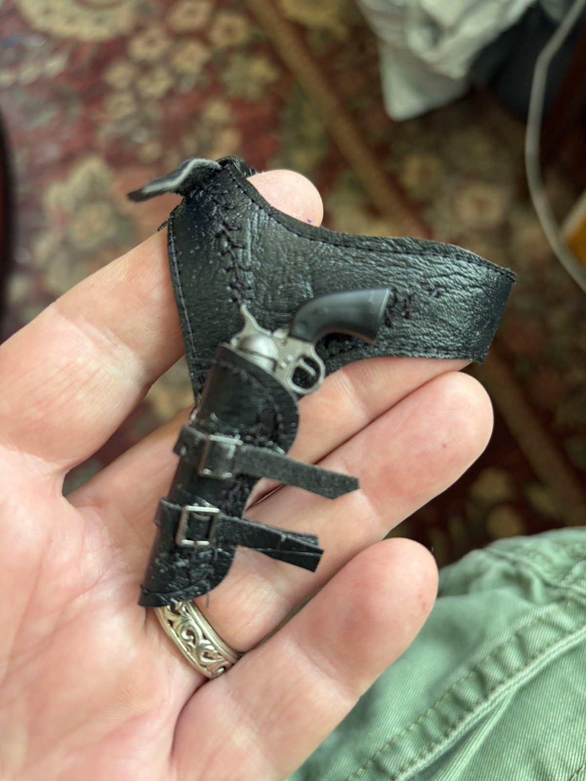 OOAK 1/6 Scale…Basic Black..Western Double Holster Rig.