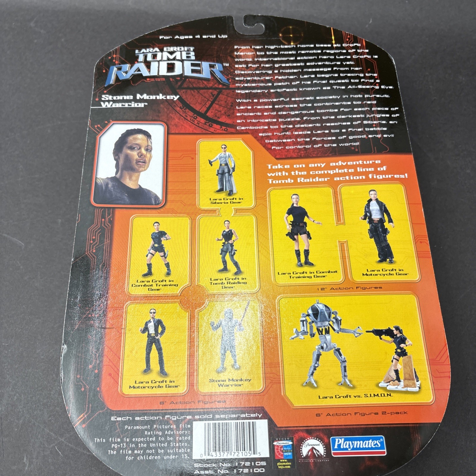 Lara Croft Tomb Raider Stone Monkey Warrior Action Figure Playmates 2001