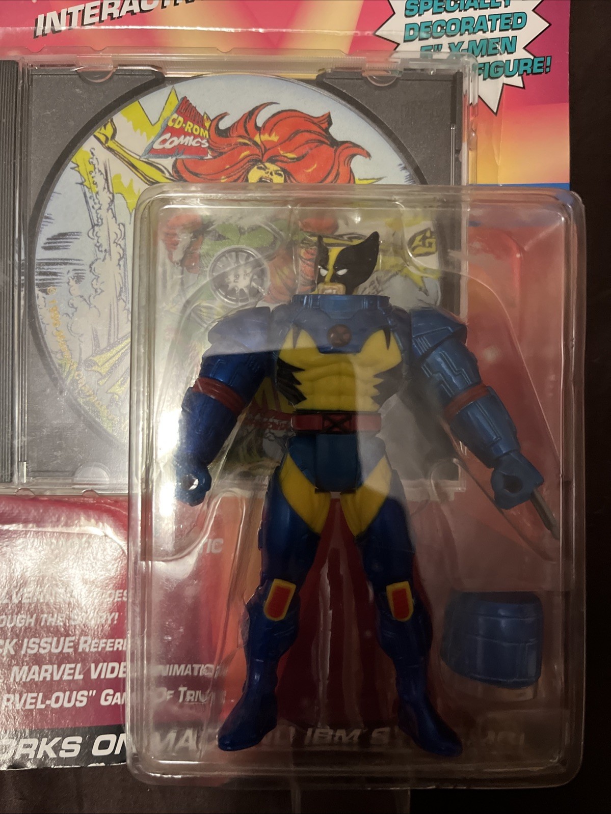 WOLVERINE Action Fig & Interactive CD-ROM Comic Book X-Men The Phoenix Saga A8