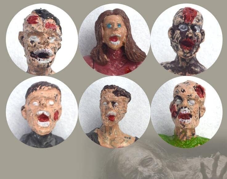 Moveable Joint Zombie Figurines Pack of 6 Safe Non Toxic for Ages 3 and Up