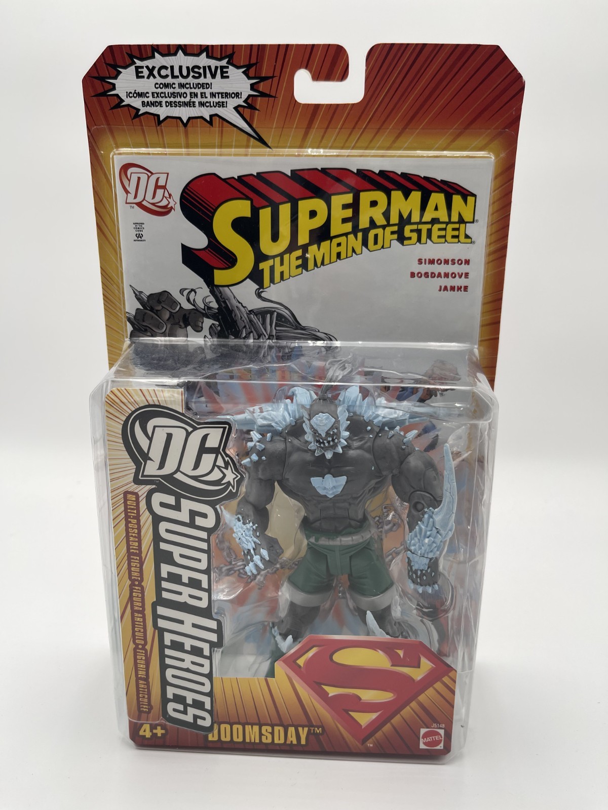 DOOMSDAY DC Super heroes 6&Prime; Figure & SUPERMAN Man Of Steel Comic Book Mattel