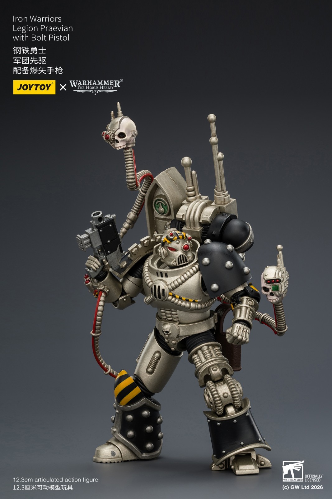JOYTOY Warhammer 40K 1/18 Iron Warriors Legion Praevian with Bolt Pistol Model